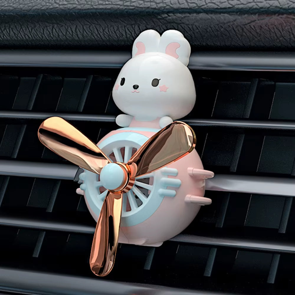 Car Air Freshener Pilot Auto Accessories Interior Perfume Diffuser Rotating Propeller Outlet Fragrance Magnetic Design